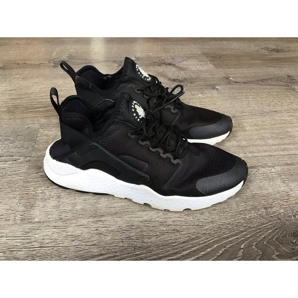 Nike Womens 10 Air Huarache Run Ultra 819151-008 Black Lace Up Running Shoes
